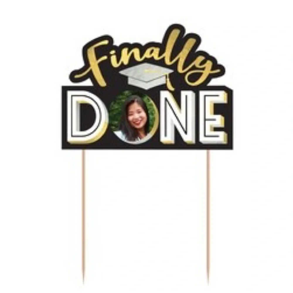 Graduation Photo Frame Cake Topper Party Decorations High School College